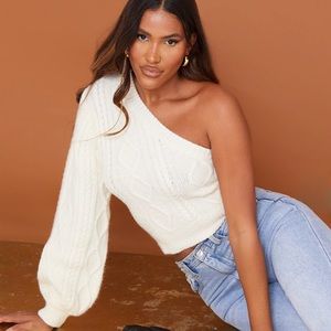One shoulder pretty little thing sweater